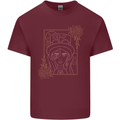 Virgo Steampunk Zodiac Star Sign Astrological Mens Cotton T-Shirt Tee Top Maroon