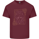 Virgo Steampunk Zodiac Star Sign Astrological Mens Cotton T-Shirt Tee Top Maroon
