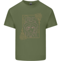 Virgo Steampunk Zodiac Star Sign Astrological Mens Cotton T-Shirt Tee Top Military Green