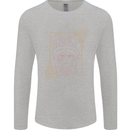 Virgo Steampunk Zodiac Star Sign Astrological Mens Long Sleeve T-Shirt Sports Grey