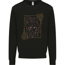 Virgo Steampunk Zodiac Star Sign Astrological Mens Sweatshirt Jumper Black