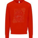 Virgo Steampunk Zodiac Star Sign Astrological Mens Sweatshirt Jumper Bright Red