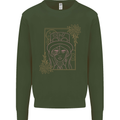 Virgo Steampunk Zodiac Star Sign Astrological Mens Sweatshirt Jumper Forest Green