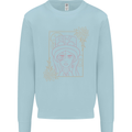 Virgo Steampunk Zodiac Star Sign Astrological Mens Sweatshirt Jumper Light Blue