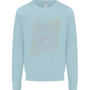 Virgo Steampunk Zodiac Star Sign Astrological Mens Sweatshirt Jumper Light Blue