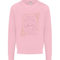 Virgo Steampunk Zodiac Star Sign Astrological Mens Sweatshirt Jumper Light Pink