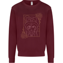 Virgo Steampunk Zodiac Star Sign Astrological Mens Sweatshirt Jumper Maroon