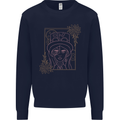 Virgo Steampunk Zodiac Star Sign Astrological Mens Sweatshirt Jumper Navy Blue