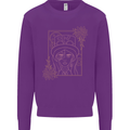Virgo Steampunk Zodiac Star Sign Astrological Mens Sweatshirt Jumper Purple