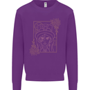 Virgo Steampunk Zodiac Star Sign Astrological Mens Sweatshirt Jumper Purple