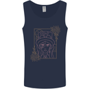 Virgo Steampunk Zodiac Star Sign Astrological Mens Vest Tank Top Navy Blue
