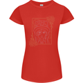 Virgo Steampunk Zodiac Star Sign Astrological Womens Petite Cut T-Shirt Red
