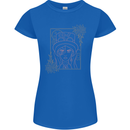 Virgo Steampunk Zodiac Star Sign Astrological Womens Petite Cut T-Shirt Royal Blue