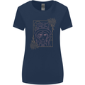Virgo Steampunk Zodiac Star Sign Astrological Womens Wider Cut T-Shirt Navy Blue