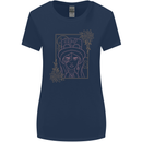 Virgo Steampunk Zodiac Star Sign Astrological Womens Wider Cut T-Shirt Navy Blue