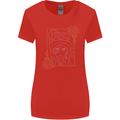 Virgo Steampunk Zodiac Star Sign Astrological Womens Wider Cut T-Shirt Red