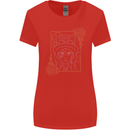 Virgo Steampunk Zodiac Star Sign Astrological Womens Wider Cut T-Shirt Red