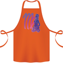 Virgo Woman Star Sign Astrological Zodiac Cotton Apron 100% Organic Orange