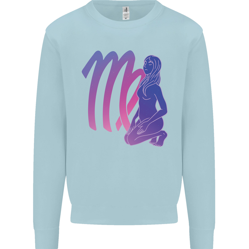 Virgo Woman Star Sign Astrological Zodiac Kids Sweatshirt Jumper Light Blue