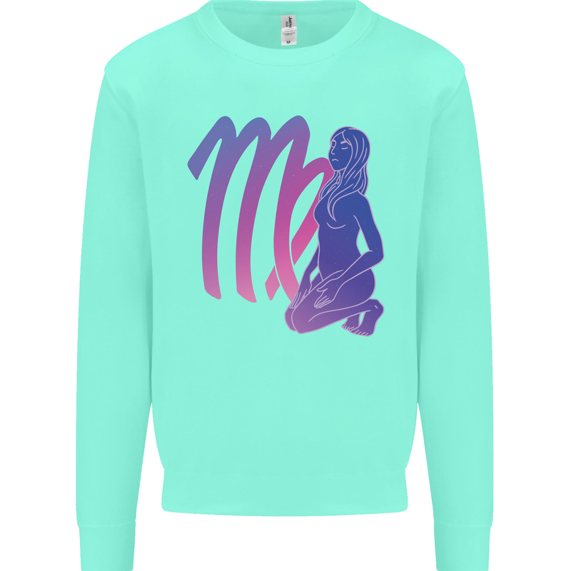 Virgo Woman Star Sign Astrological Zodiac Kids Sweatshirt Jumper Peppermint