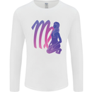 Virgo Woman Star Sign Astrological Zodiac Mens Long Sleeve T-Shirt White
