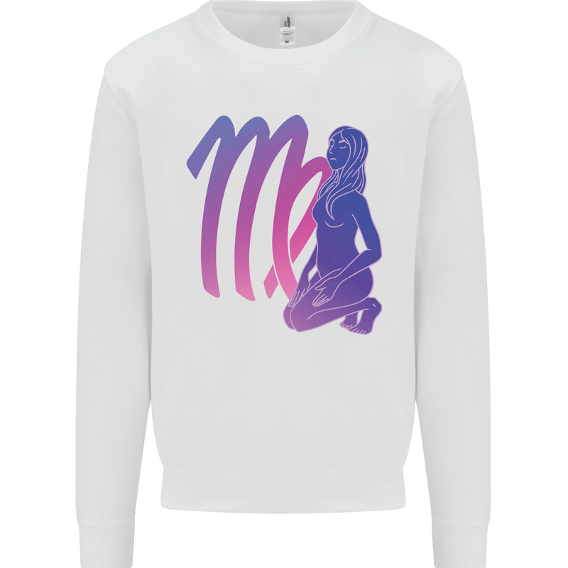 Virgo Woman Star Sign Astrological Zodiac Mens Sweatshirt Jumper White