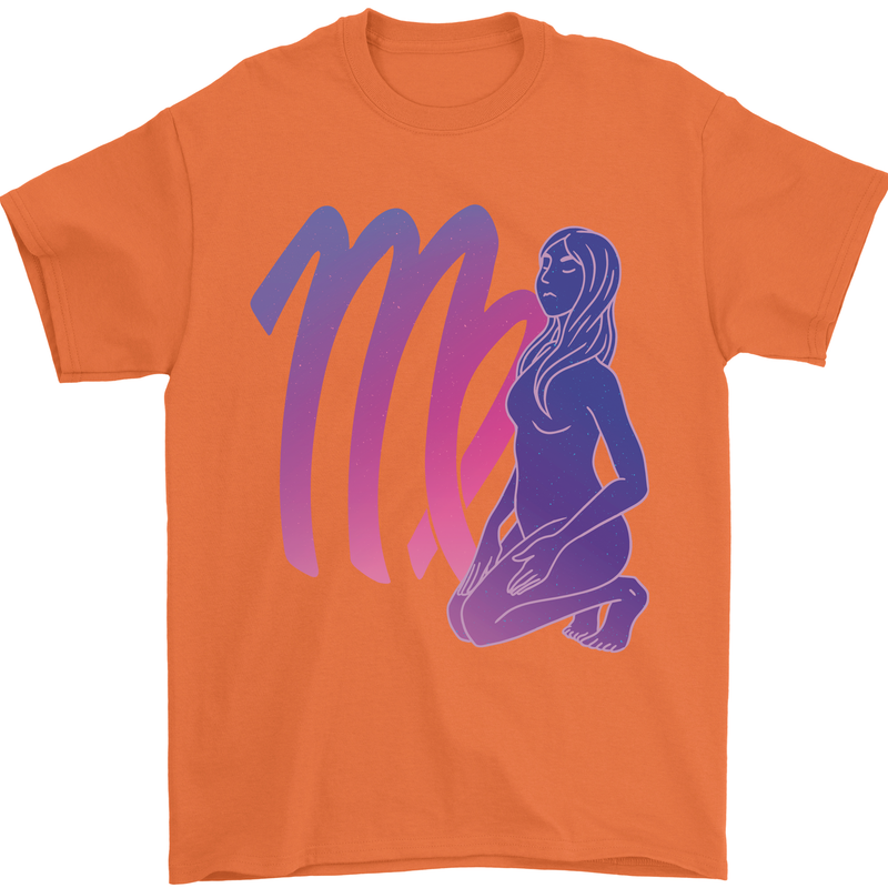 Virgo Woman Star Sign Astrological Zodiac Mens T-Shirt 100% Cotton Orange