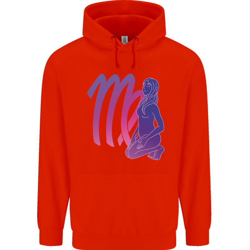 Virgo Woman Star Sign Zodiac Astrological Childrens Kids Hoodie Bright Red