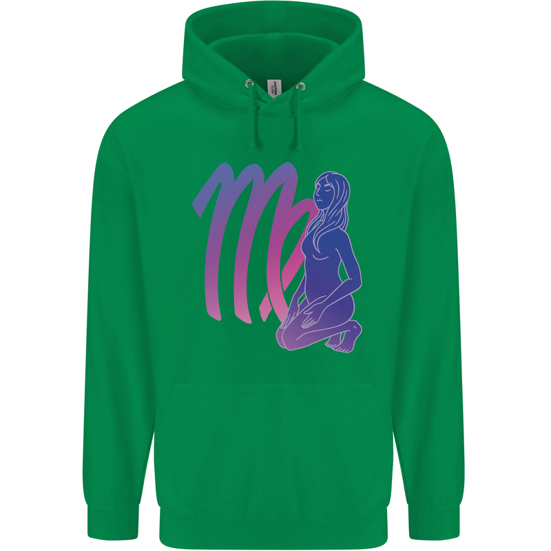 Virgo Woman Star Sign Zodiac Astrological Childrens Kids Hoodie Irish Green