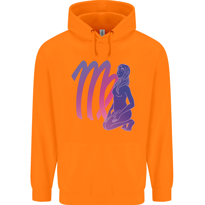 Virgo Woman Star Sign Zodiac Astrological Childrens Kids Hoodie Orange