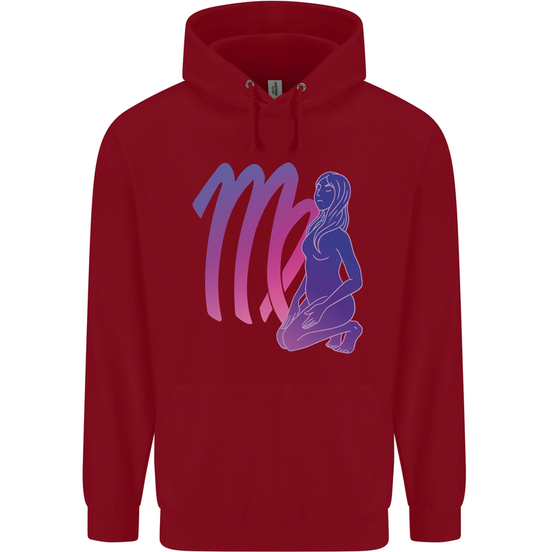Virgo Woman Star Sign Zodiac Astrological Childrens Kids Hoodie Red