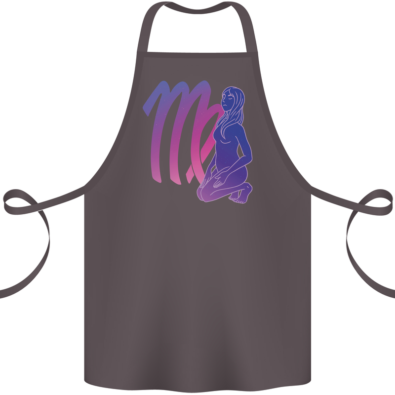 Virgo Woman Star Sign Zodiac Astrological Cotton Apron 100% Organic Dark Grey