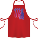 Virgo Woman Star Sign Zodiac Astrological Cotton Apron 100% Organic Red