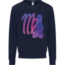 Virgo Woman Star Sign Zodiac Astrological Kids Sweatshirt Jumper Navy Blue