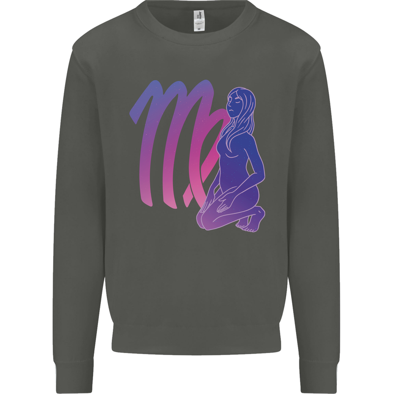 Virgo Woman Star Sign Zodiac Astrological Kids Sweatshirt Jumper Storm Grey