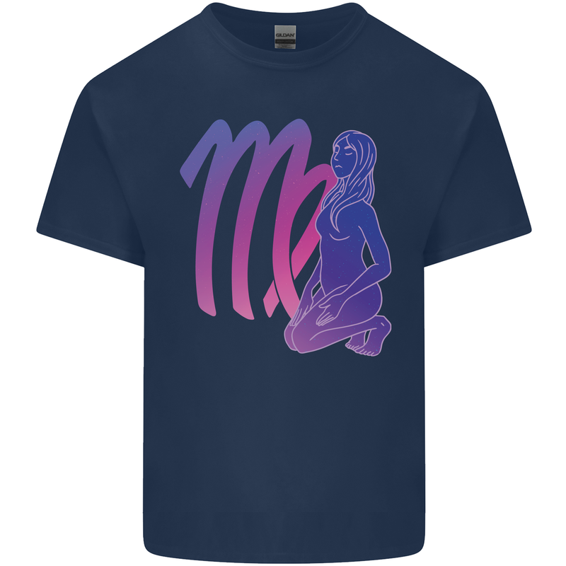 Virgo Woman Star Sign Zodiac Astrological Kids T-Shirt Childrens Navy Blue