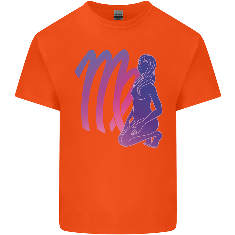 Virgo Woman Star Sign Zodiac Astrological Kids T-Shirt Childrens Orange