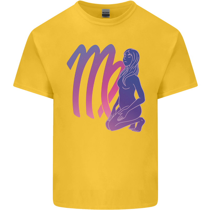 Virgo Woman Star Sign Zodiac Astrological Kids T-Shirt Childrens Yellow
