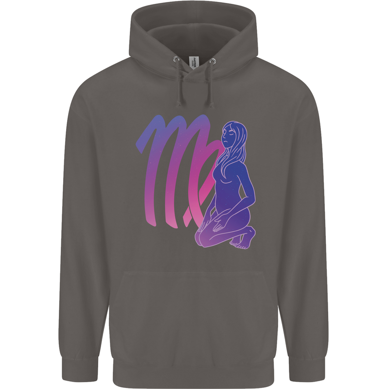 Virgo Woman Star Sign Zodiac Astrological Mens 80% Cotton Hoodie Charcoal