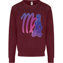 Virgo Woman Star Sign Zodiac Astrological Mens Sweatshirt Jumper Maroon