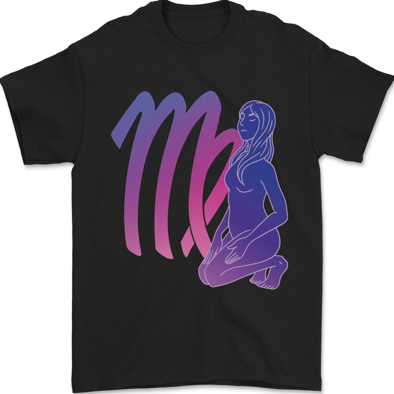 Virgo Woman Star Sign Zodiac Astrological Mens T-Shirt 100% Cotton Black