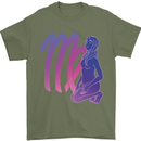 Virgo Woman Star Sign Zodiac Astrological Mens T-Shirt 100% Cotton Military Green