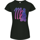 Virgo Woman Star Sign Zodiac Astrological Womens Petite Cut T-Shirt Black