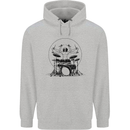 Virtruvian Drummer Funny Drumming Drum Childrens Kids Hoodie Sports Grey