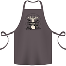 Virtruvian Drummer Funny Drumming Drum Cotton Apron 100% Organic Dark Grey