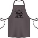 Virtruvian Drummer Funny Drumming Drum Cotton Apron 100% Organic Dark Grey