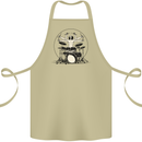Virtruvian Drummer Funny Drumming Drum Cotton Apron 100% Organic Khaki
