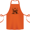 Virtruvian Drummer Funny Drumming Drum Cotton Apron 100% Organic Orange