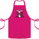 Virtruvian Drummer Funny Drumming Drum Cotton Apron 100% Organic Pink