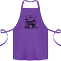 Virtruvian Drummer Funny Drumming Drum Cotton Apron 100% Organic Purple